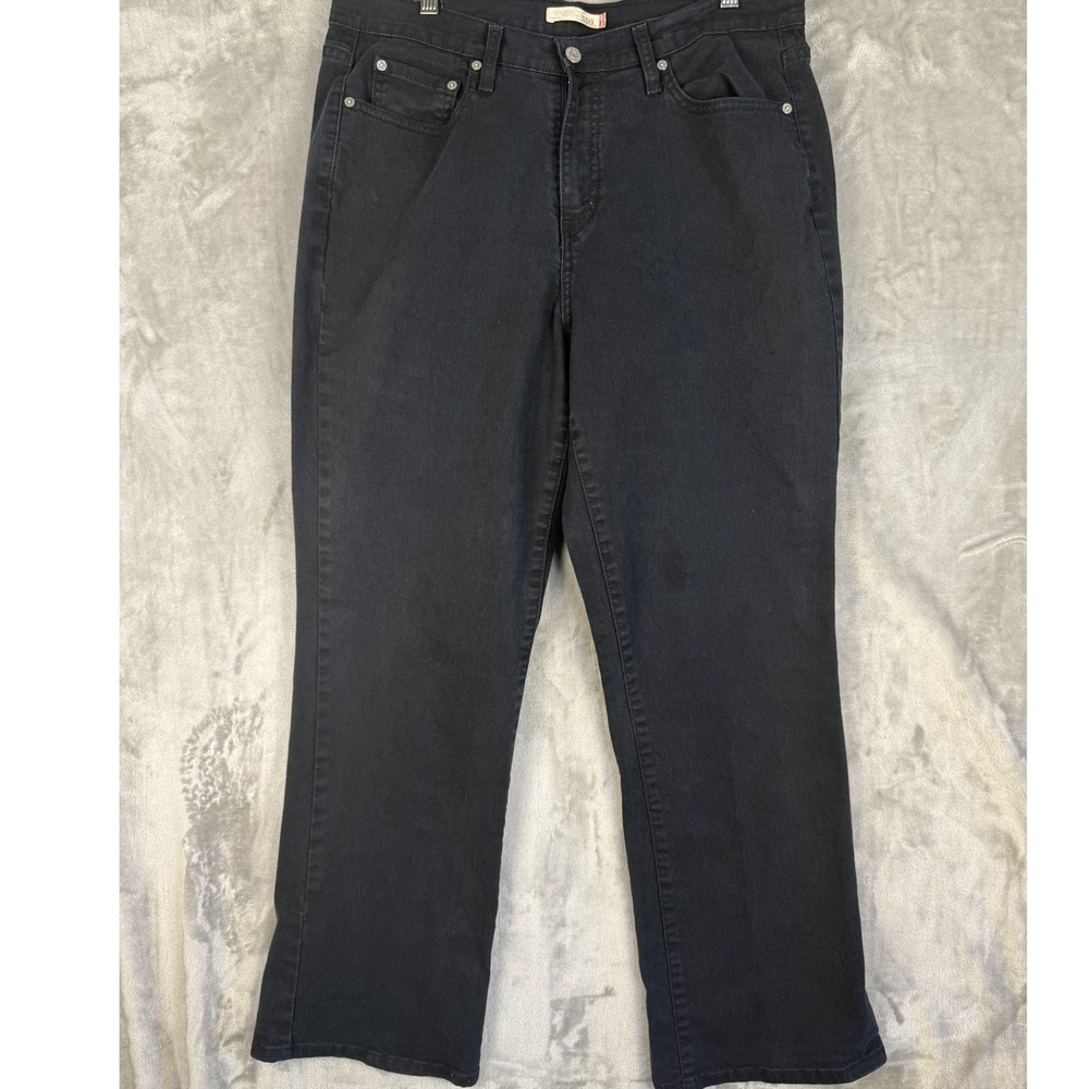 Levi Strauss 550 Relaxed Boot Cut Mens Jeans Black Size 38x30